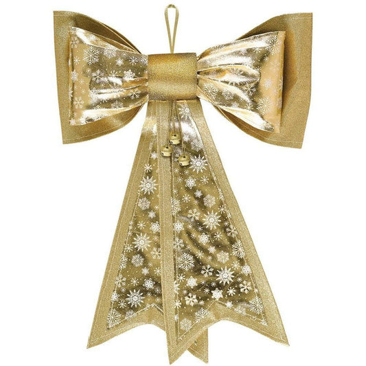 Christmas Deluxe Bow Metallic Gold - Toy World Inc