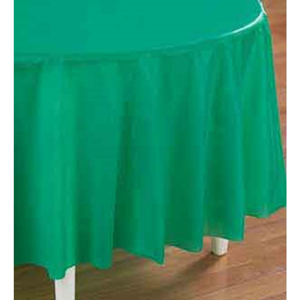 Christmas Green Tablecover Round - Toy World Inc