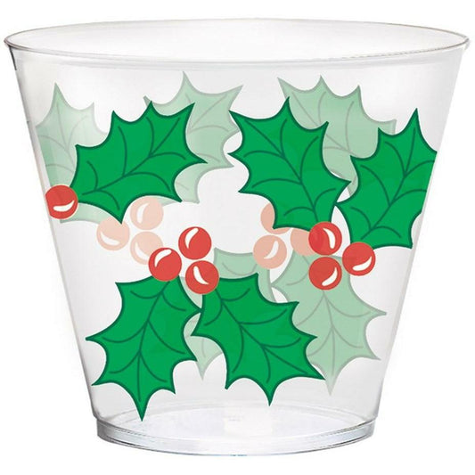 Christmas Holly Tumblers 40ct. - Toy World Inc