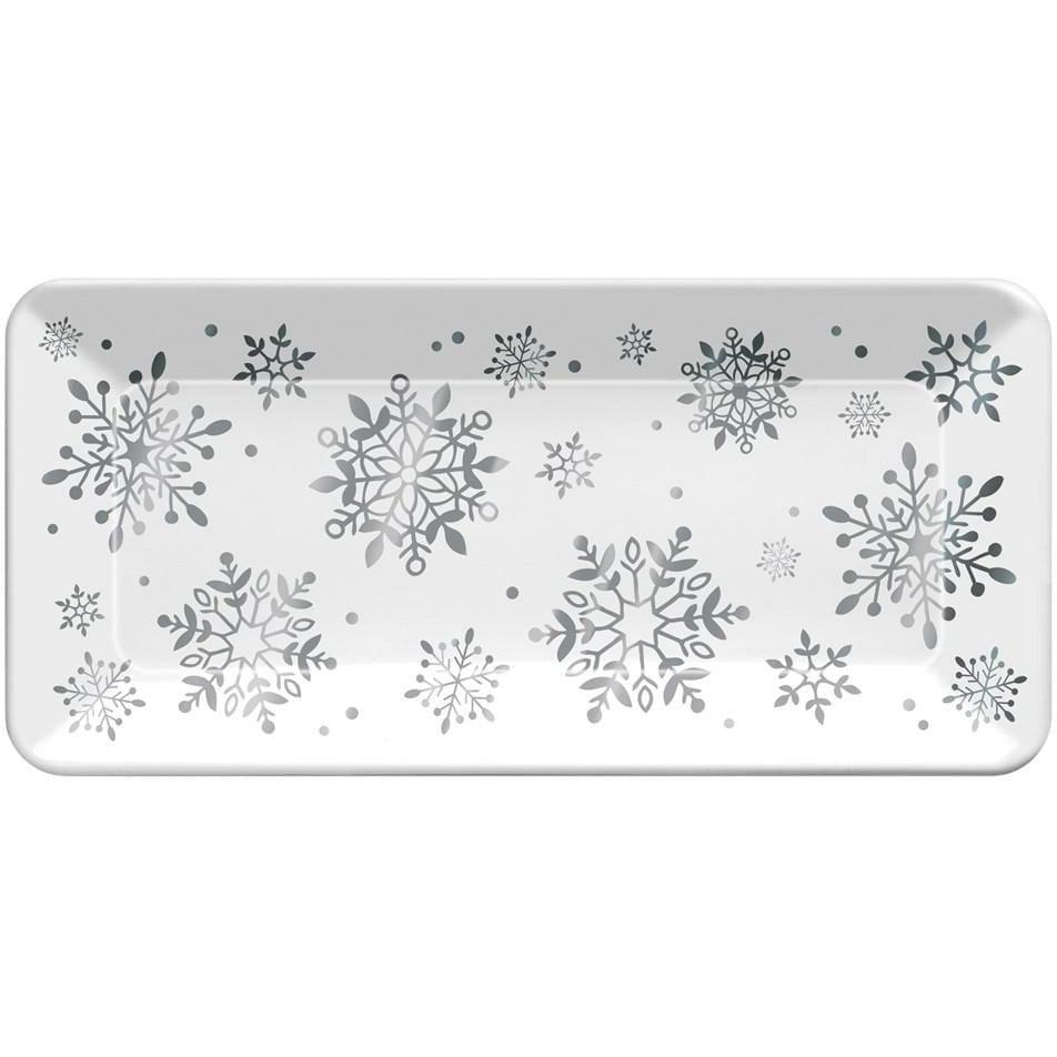 Christmas Snowy Long Platter - Toy World Inc