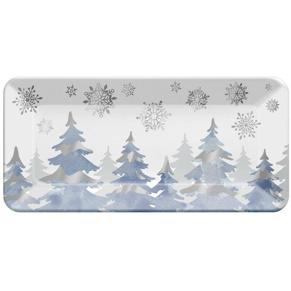 Christmas Winter Tree Long Platter - Toy World Inc