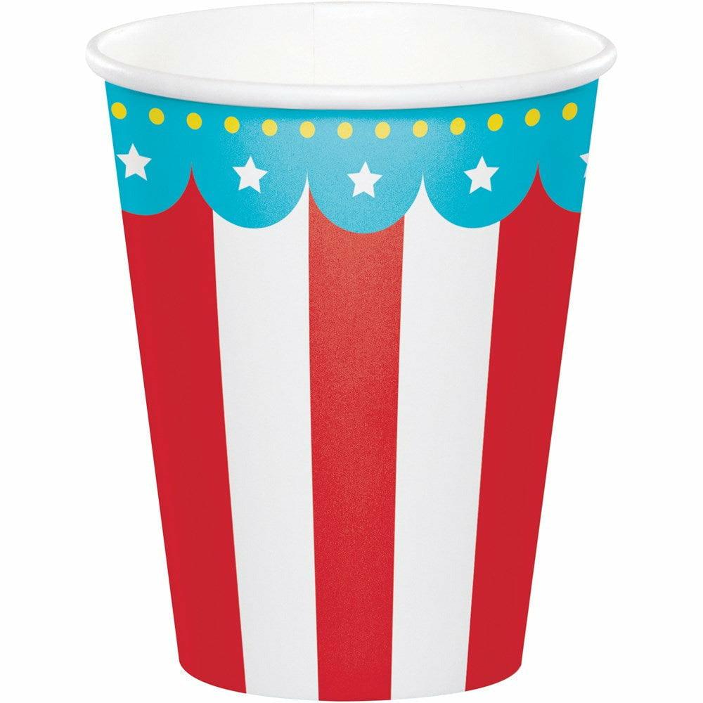 Circus Party Paper Cup 9oz 8ct - Toy World Inc