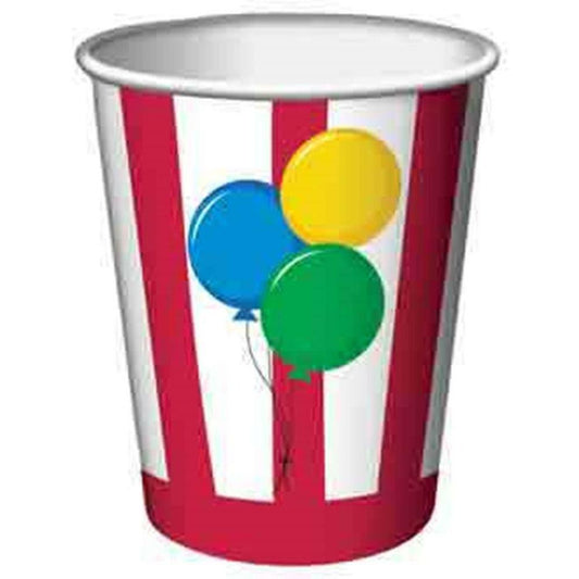 Circus Time Cup 9oz 8ct - Toy World Inc
