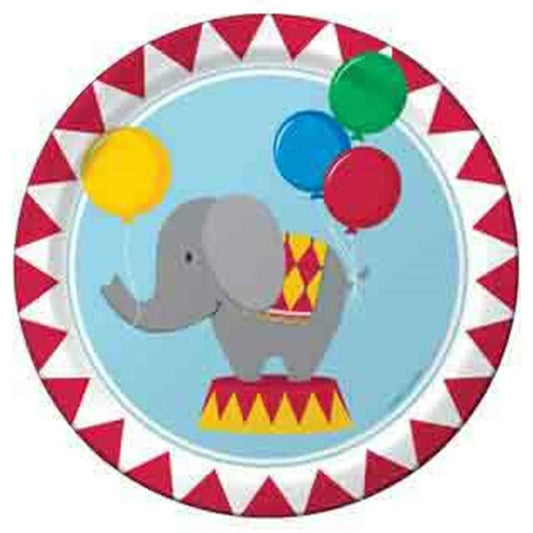 Circus Time Plate (L) 8ct - Toy World Inc