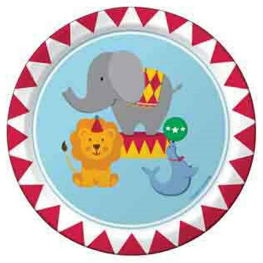 Circus Time Plate (S) 8ct - Toy World Inc