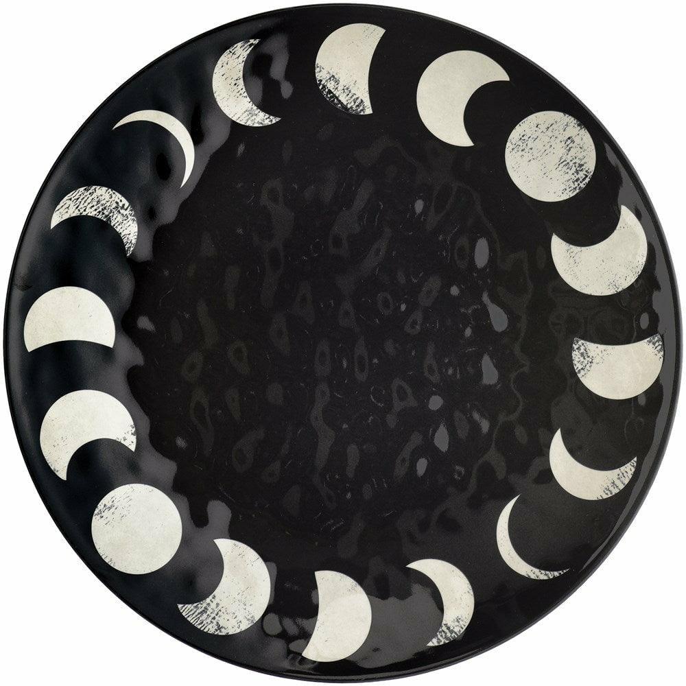 Classic Black & White Textured Round Melamine Platter - Toy World Inc