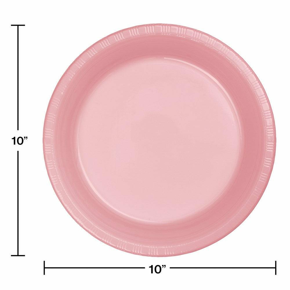 Classic Pink 10in Plastic Plate 20ct - Toy World Inc