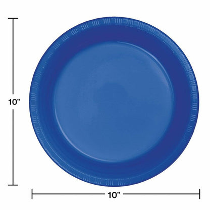 Cobalt 10in Plastic Plate 20ct - Toy World Inc