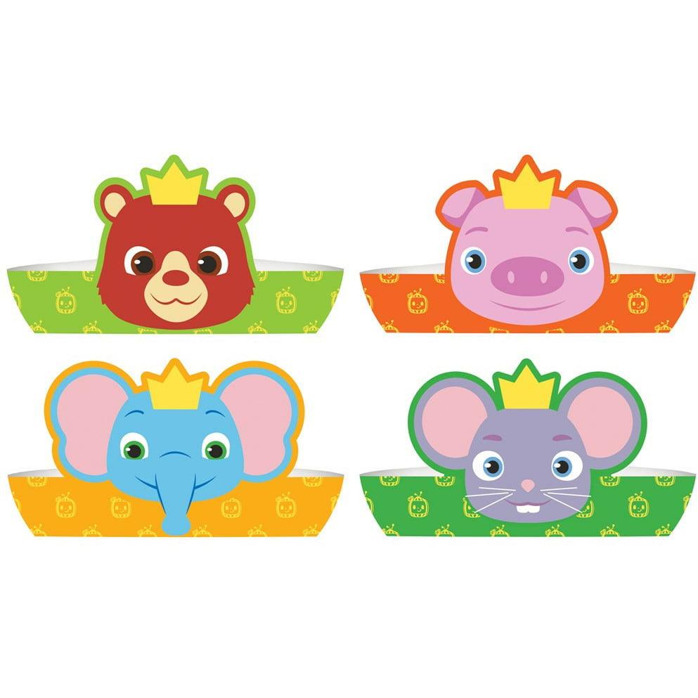 CocoMelon Paper Crowns 8ct - Toy World Inc