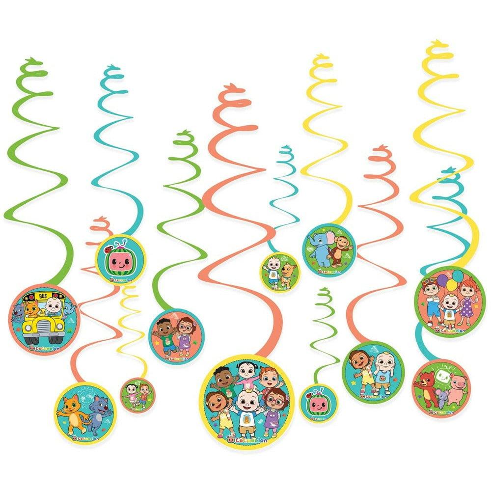 CocoMelon Spiral Decoration kit 16ct - Toy World Inc
