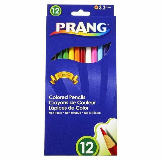 Colored Pencils 3.3mm Sharpened 12 Colors - Toy World Inc