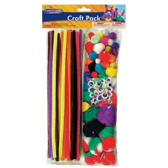 Craft Pack Wig Eye Poms and Stems 131ct - Toy World Inc