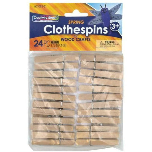 Creativity Street Clothespin Spring 1.75in 24ct - Toy World Inc