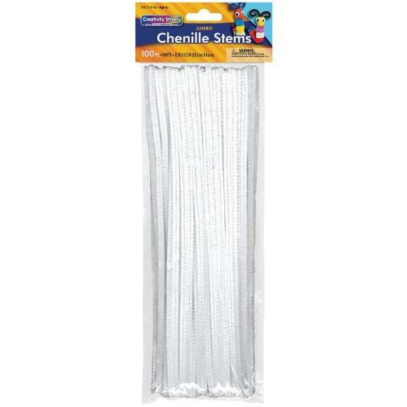 Creativity Street Stem Pipe Cleaners 6mm White 12in 100ct - Toy World Inc