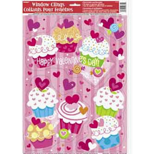 Cup Cake Heart Window Cling - Toy World Inc