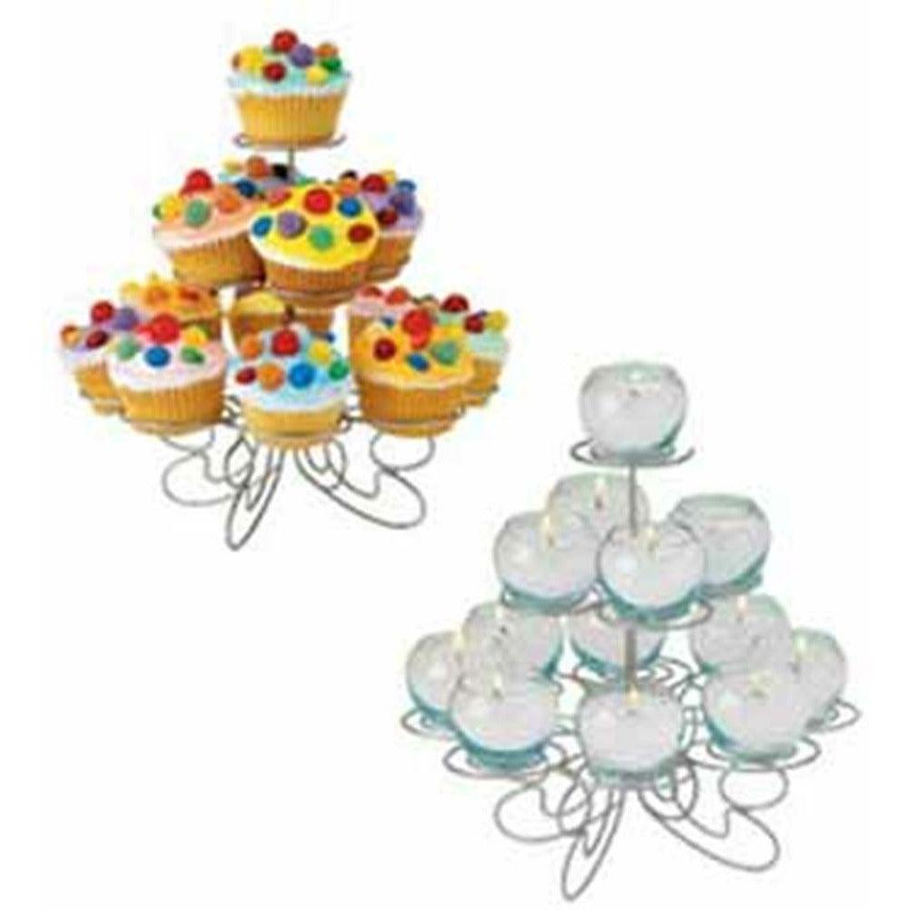 Cup Cake Stand Silver 13ct - Toy World Inc