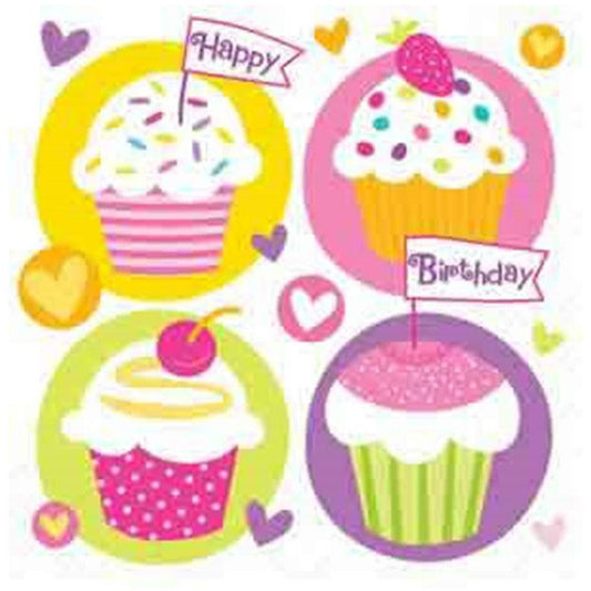 Cupcake Party Value Napkin (L) - Toy World Inc