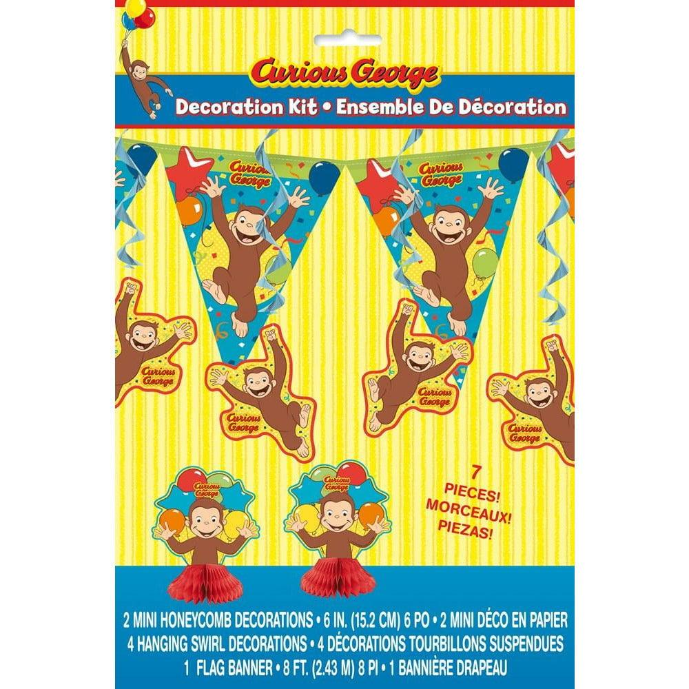 Curious George Decor Kit-7Pc - Toy World Inc