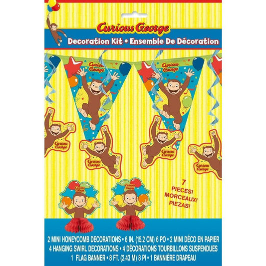Curious George Decor Kit-7Pc - Toy World Inc