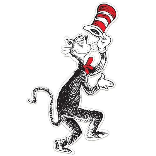 Cutout Jointed Xl Cat In The Hat - Toy World Inc