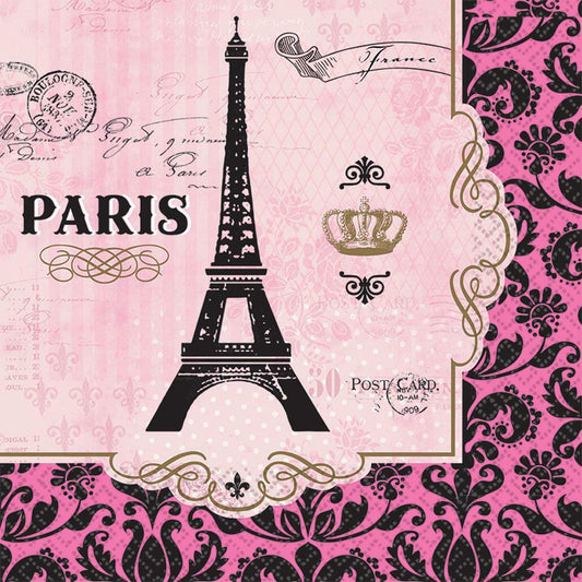 Day In Paris Napkin (L) 16ct - Toy World Inc