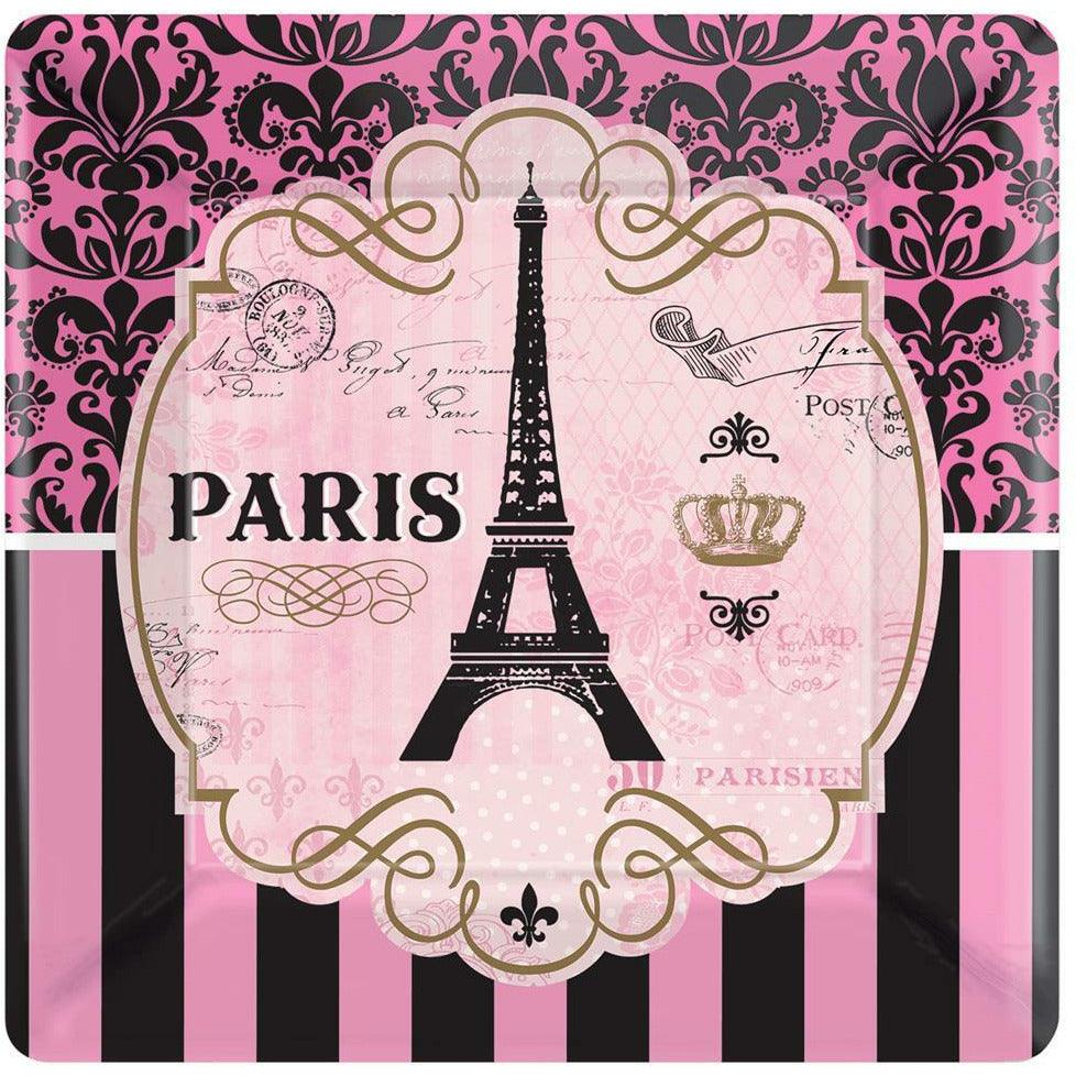 Day In Paris Plate (L) 8ct - Toy World Inc