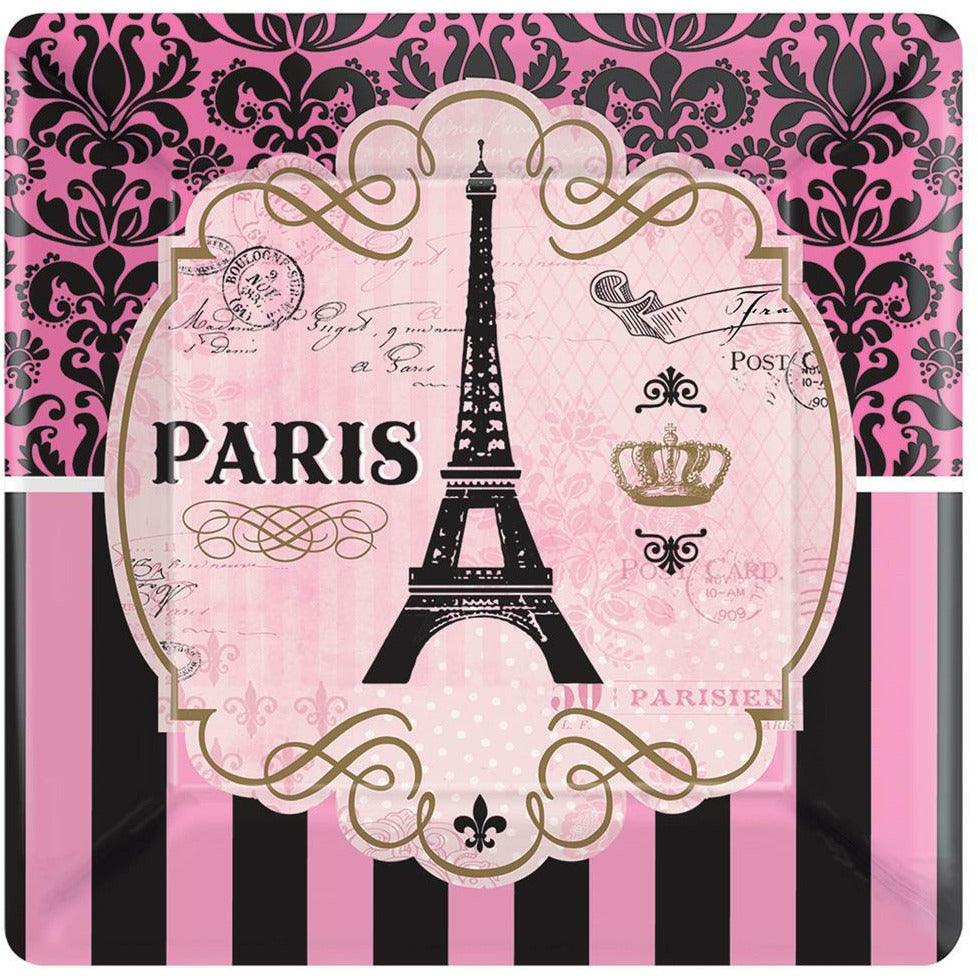 Day In Paris Plate (S) 8ct - Toy World Inc