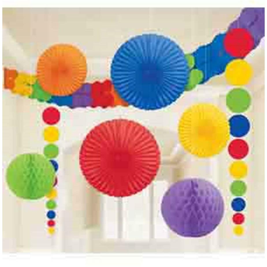 Deco Kit 9pc - Primary Rainbow Color - Toy World Inc