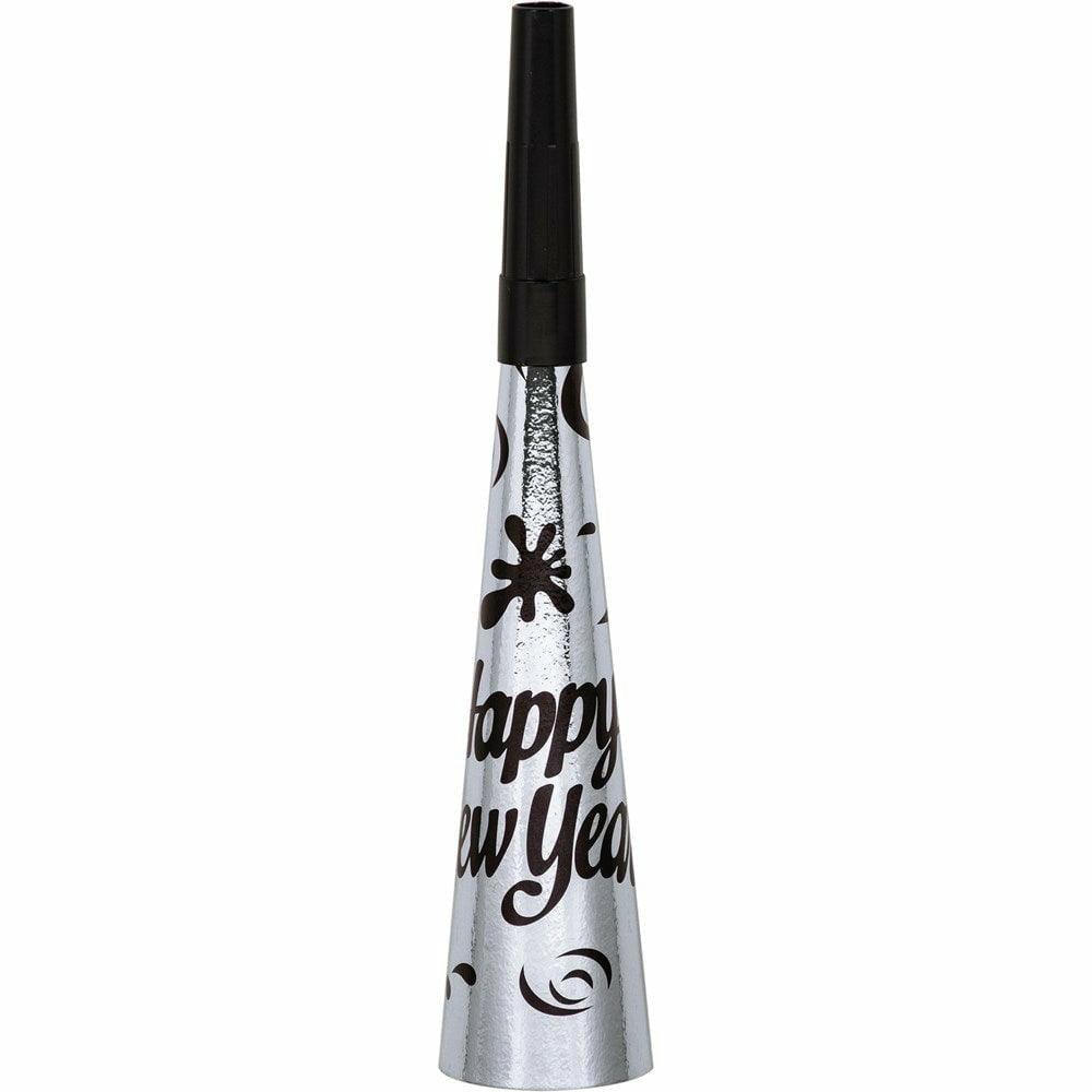 Decor 8in Horns New Year Silver and Gold Foil 6ct - Toy World Inc