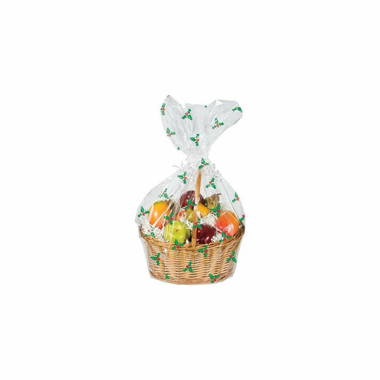Decor Basket Bag Holly 1ct - Toy World Inc