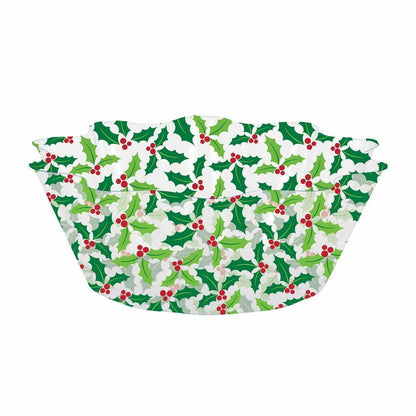 Decor Fluted Bowl 8in Holly 1ct - Toy World Inc