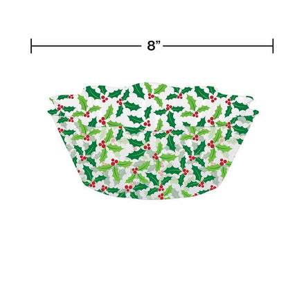Decor Fluted Bowl 8in Holly 1ct - Toy World Inc