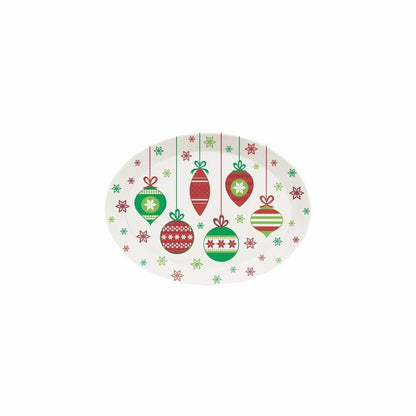 Decor Oval Plastic Tray Christmas Ornaments 1ct - Toy World Inc
