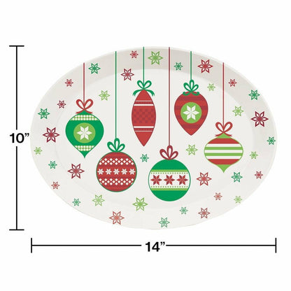 Decor Oval Plastic Tray Christmas Ornaments 1ct - Toy World Inc