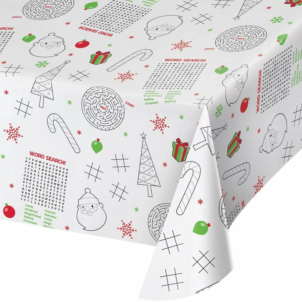 Decor Paper Tablecover Christmas Activity 1ct - Toy World Inc