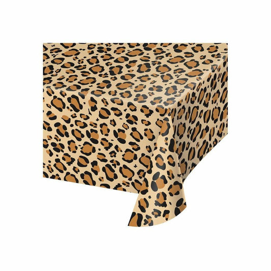 Décor Plastic Tablecover 54in X 108in Leopard Print 1Ct - Toy World Inc