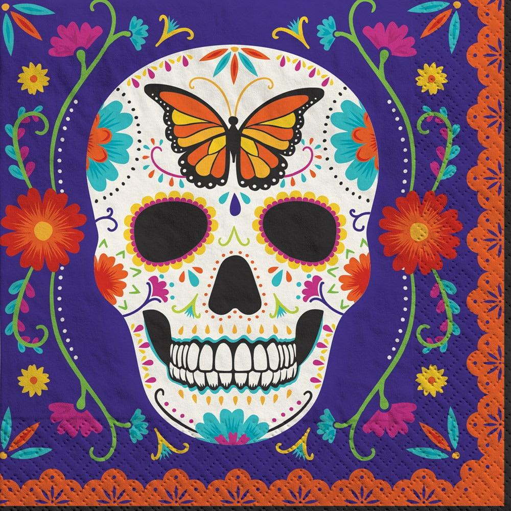 Dia De Los Muertos Luncheon Napkins 40ct - Toy World Inc