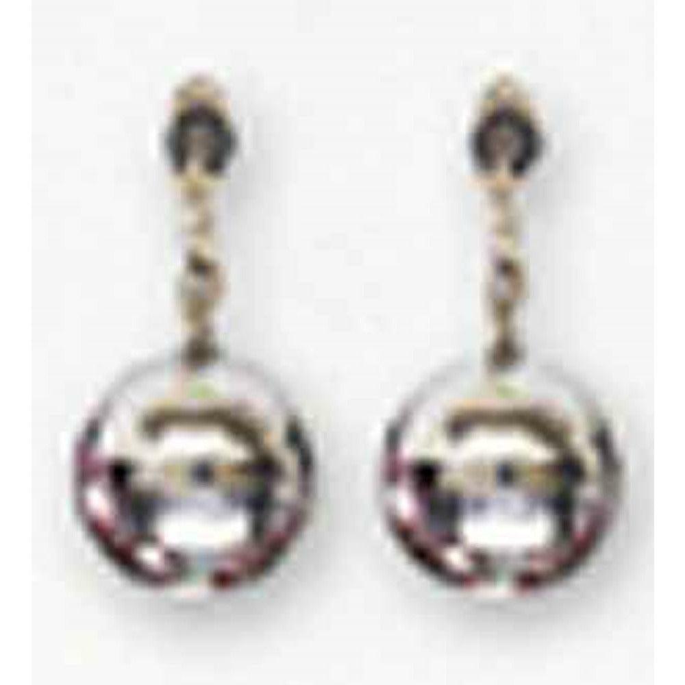 Disco Ball Earring Silver - Toy World Inc