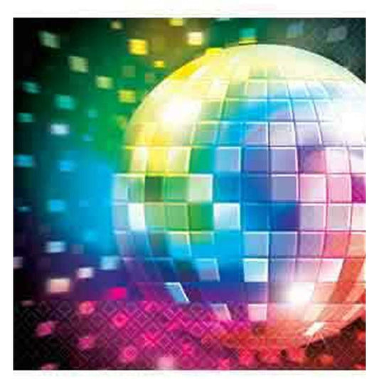 Disco Fever Napkin (L) 16ct - Toy World Inc