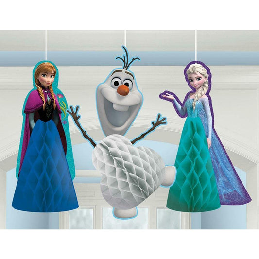 Disney Frozen Honeycomb Deco 3ct - Toy World Inc