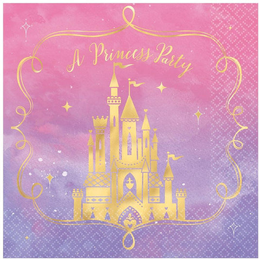 Disney Princess Once Upon a Time Hot Stamping Lun Napkin 16ct - Toy World Inc