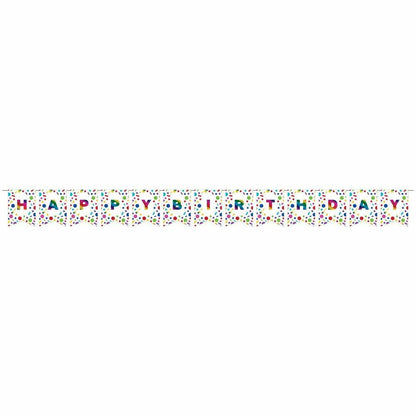 Diy Pennant Banner Rainbow Foil Birthday 1Ct - Toy World Inc