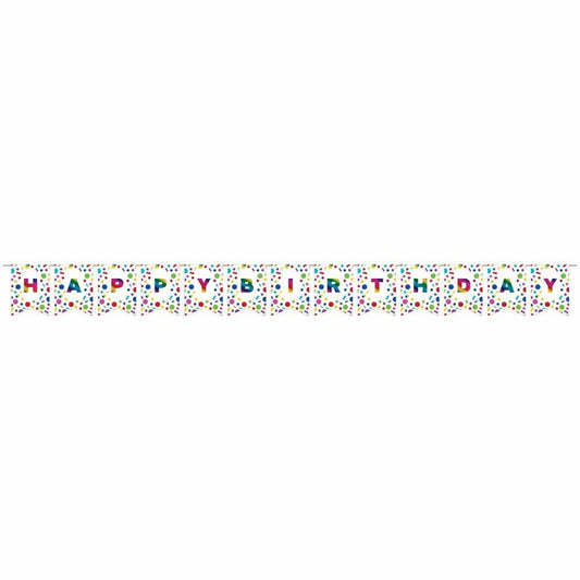 Diy Pennant Banner Rainbow Foil Birthday 1Ct - Toy World Inc