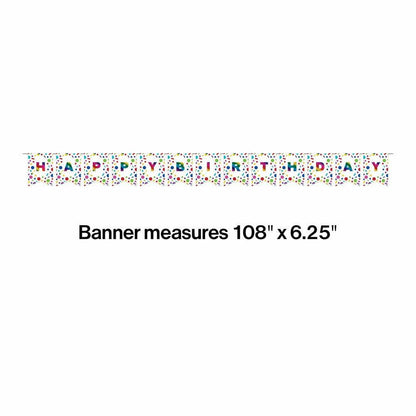 Diy Pennant Banner Rainbow Foil Birthday 1Ct - Toy World Inc