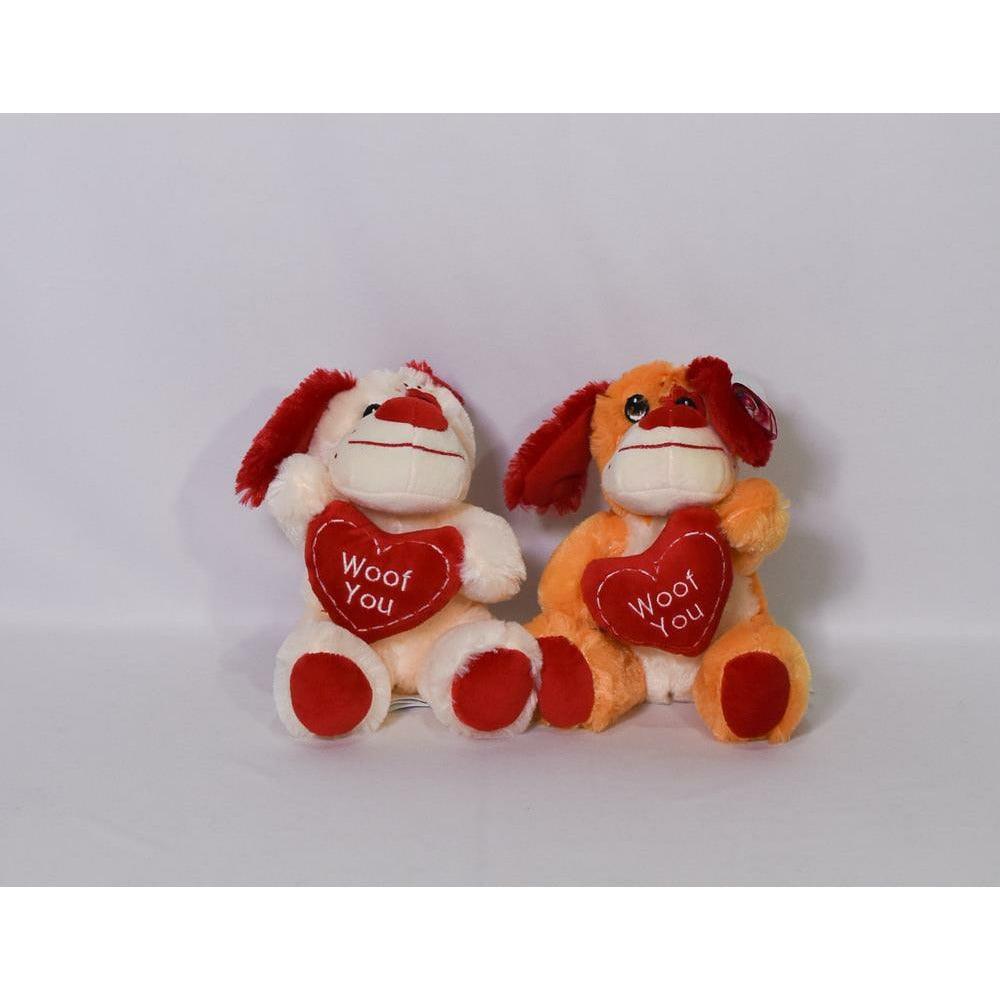 Dog with Heart 7in - Toy World Inc