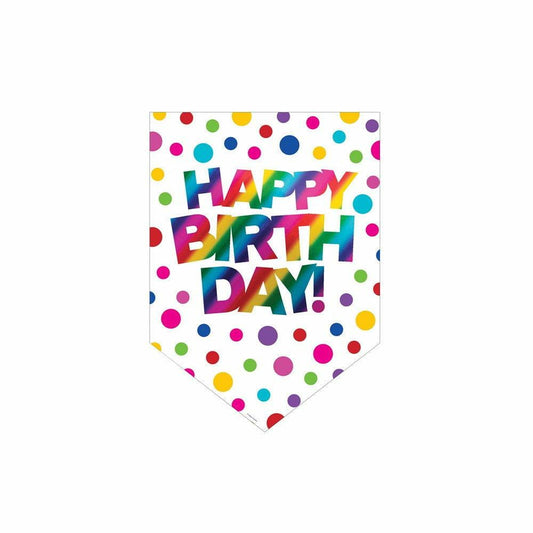 Door Sign Rainbow Foil Birthday 1Ct - Toy World Inc