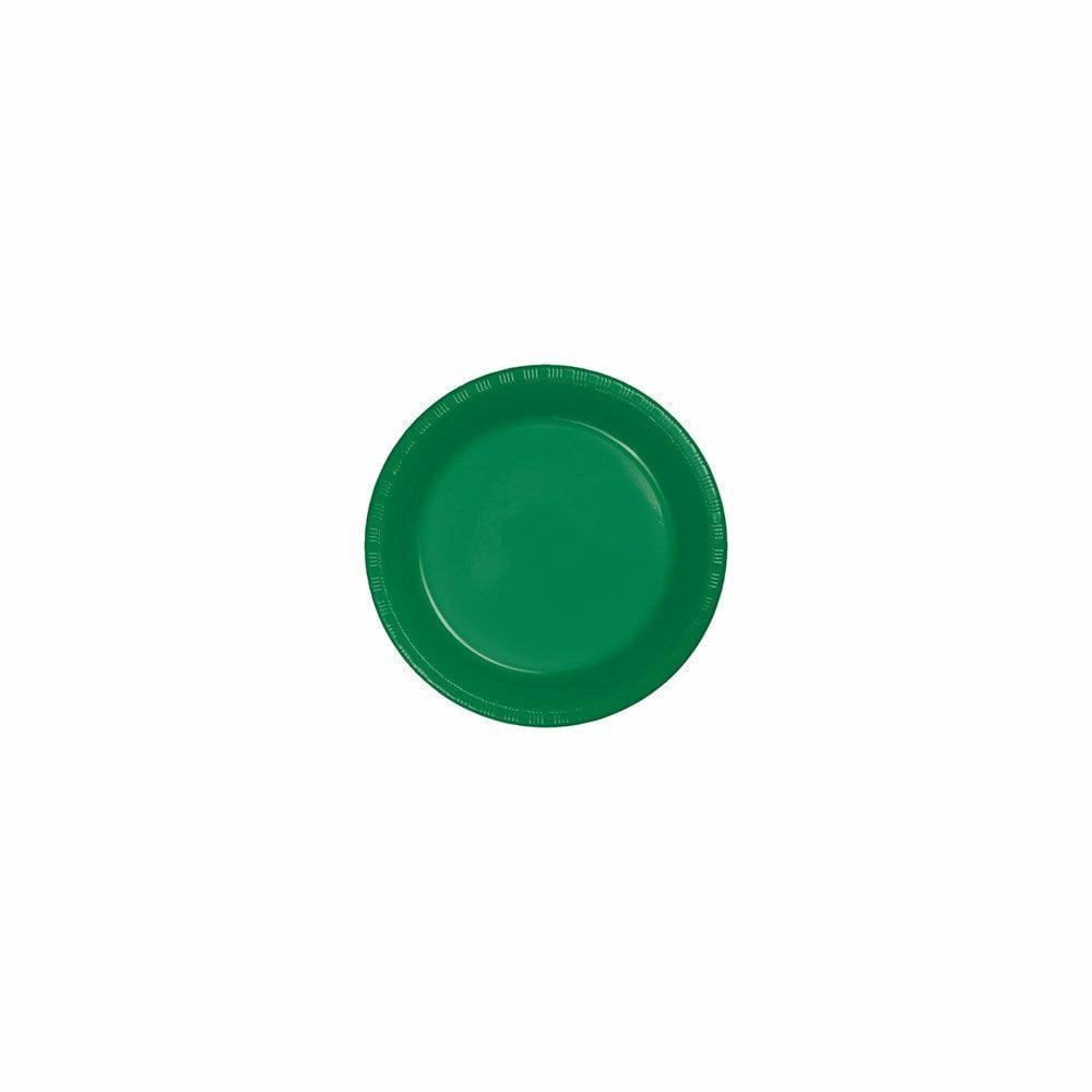 Emerald Green 10in Plastic Plate 20ct - Toy World Inc
