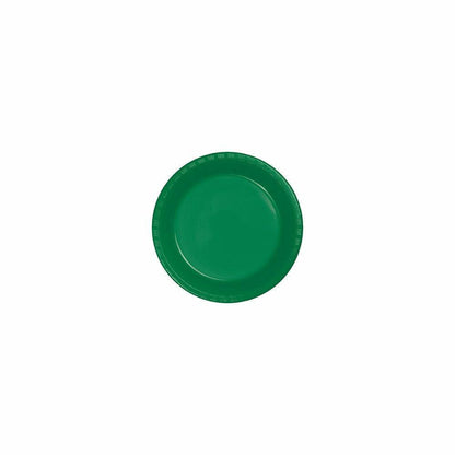 Emerald Green 10in Plastic Plate 20ct - Toy World Inc