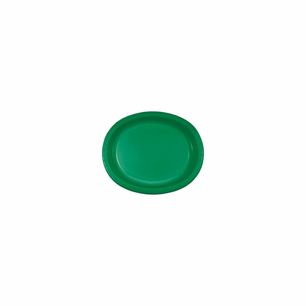Emerald Green Oval Platter 10in x 12in 8ct - Toy World Inc
