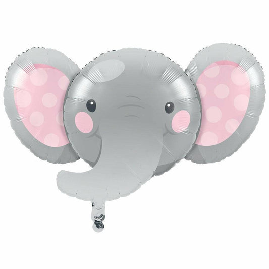 Enchanting Elephants Girl Foil Balloon Elephant Shaped 1Ct - Toy World Inc
